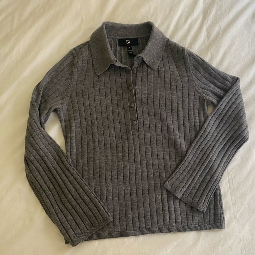 Banana Republic Nezha Merino Wool Polo Sweater